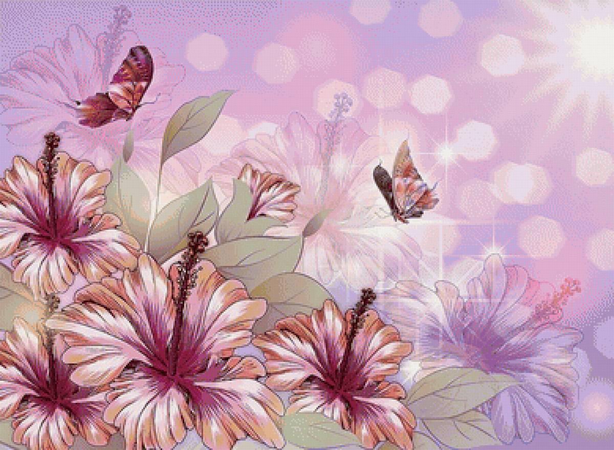цветы и бабочки - предпросмотр