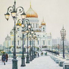 Схема вышивки «Храм Христа Спасителя»