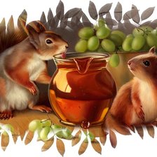 Схема вышивки «БЕЛКИ ПРОКАЗНИКИ»