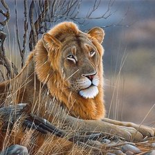 Схема вышивки «Лев»