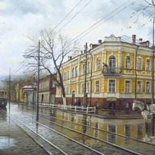 Схема вышивки «Худ. Жуков Павел Николаевич. Старый Саратов.»