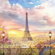 Схема вышивки «Вечерний Париж»