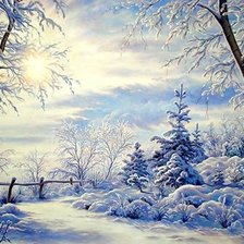 Схема вышивки «пейзаж»