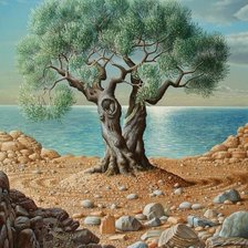 Схема вышивки «Дерево у моря»