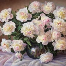 Схема вышивки «Пионы»