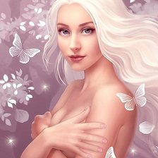 Схема вышивки «Девушка»