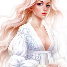 Схема вышивки «Девушка»