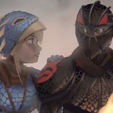 Схема вышивки «Астрид и Иккинг»