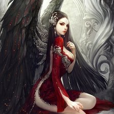 Схема вышивки «Девушка»