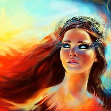 Схема вышивки «Девушка»