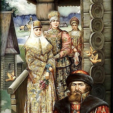 Схема вышивки «купеческая семья»