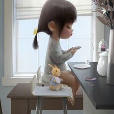 Схема вышивки «Детки, зверятки»