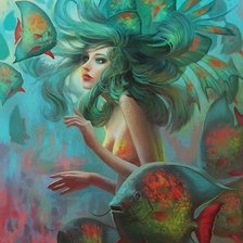 Схема вышивки «Русалка»