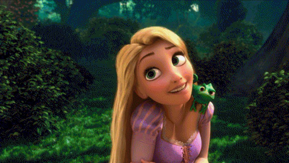 Рапунцель - рапунцель, лес, дисней, хамелеон, девушка, мультфильм, принцесса - предпросмотр