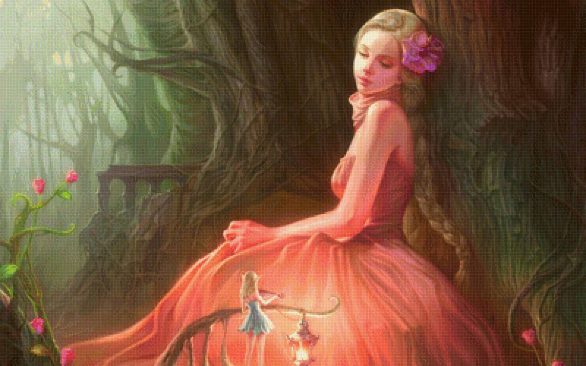 Art - деревья, лес, art, фэнтези, фея, природа, девушка - предпросмотр