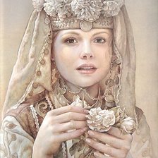 Схема вышивки «девушка»