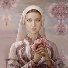 Схема вышивки «девушка»