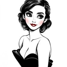 Схема вышивки «Девушка»