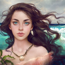 Схема вышивки «Девушка»