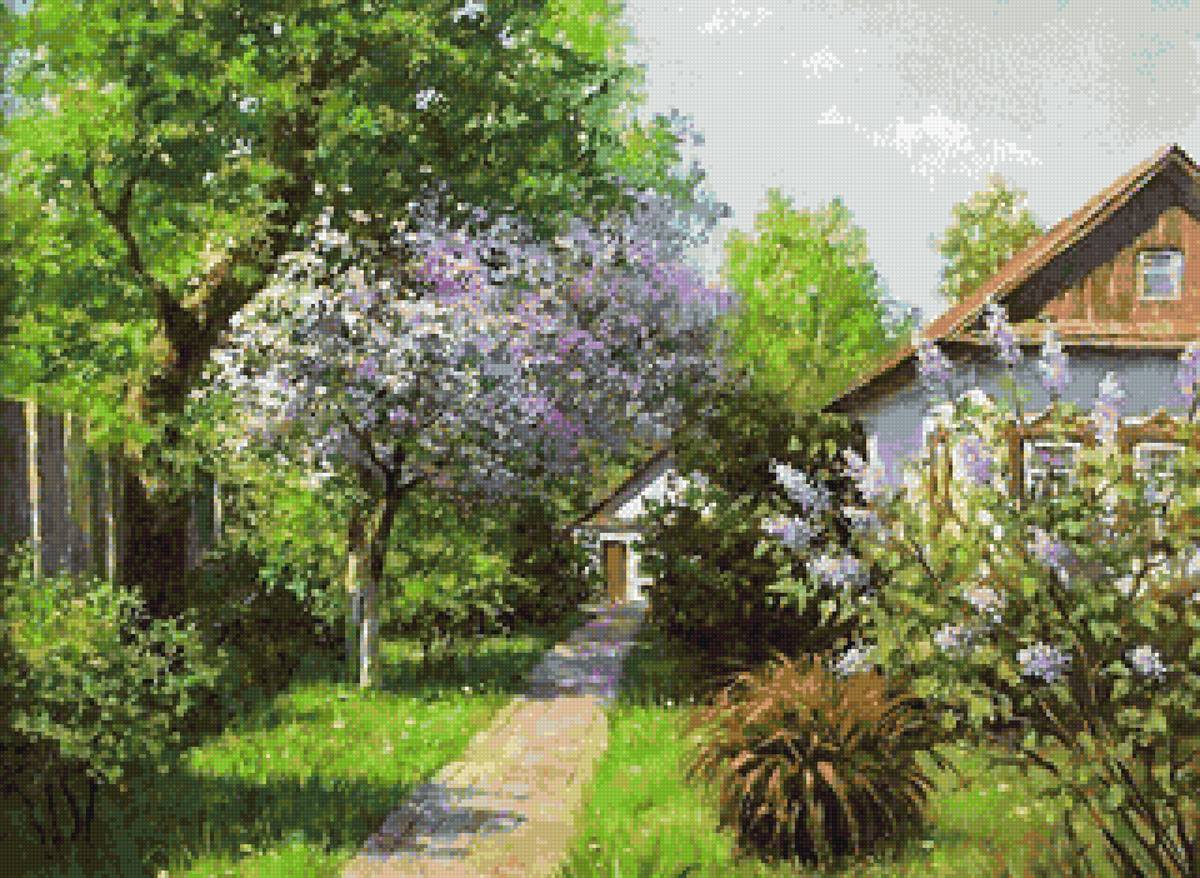 Деревенский сад - дом, природа, сад, деревня - предпросмотр