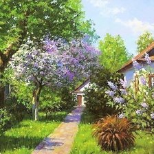 Схема вышивки «Деревенский сад»