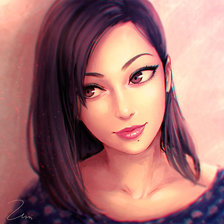 Схема вышивки «Девушка»