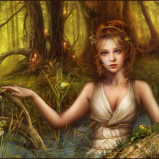 Схема вышивки «Девушка»