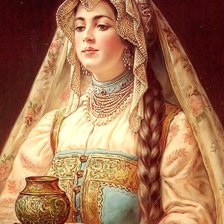 Схема вышивки «девица в кокошнике»