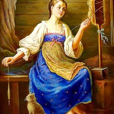 Схема вышивки «пряха»