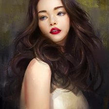 Схема вышивки «Девушка»