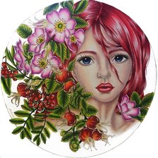 Схема вышивки «Девушка»