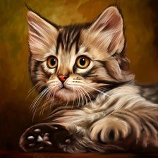 Схема вышивки «Котёнок»