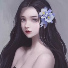 Схема вышивки «Девушка»