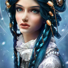 Схема вышивки «Девушка»