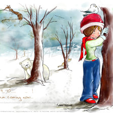 Схема вышивки «Прятки»