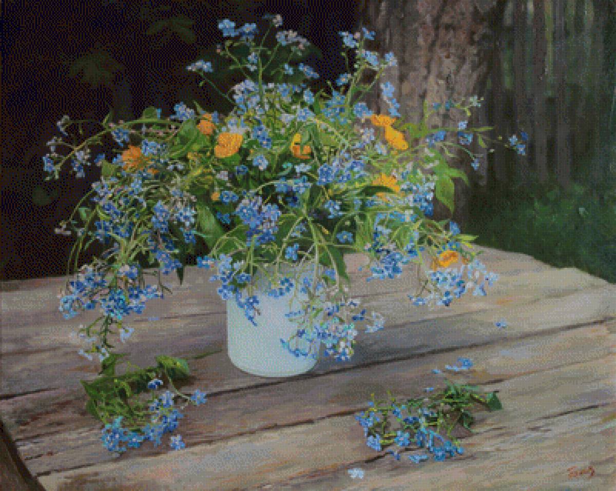 Натюрморт - живопись, натюрморт, цветы - предпросмотр