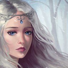 Схема вышивки «Девушка»