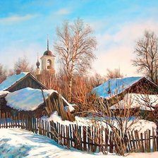 Схема вышивки «зимний пейзаж»