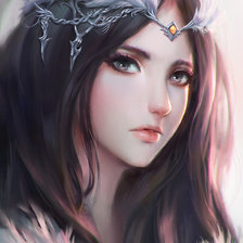 Схема вышивки «Девушка»