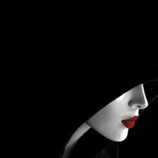 Схема вышивки «Donna cappuccio rossetto»