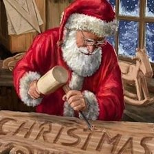 Схема вышивки «Babbo Natale falegname»