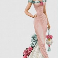 Схема вышивки «ретро мода»