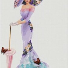 Схема вышивки «ретро мода»