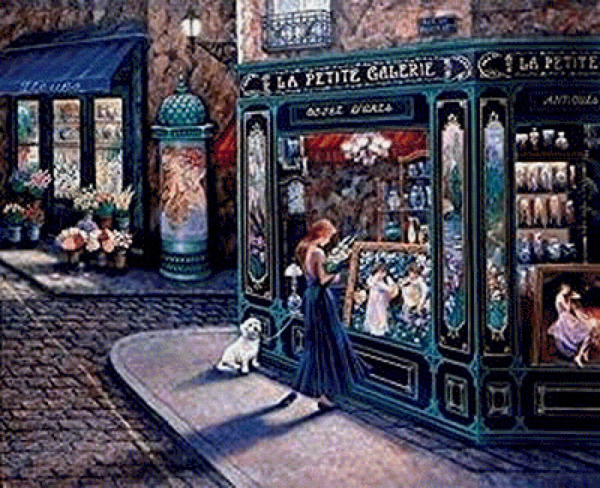 In edicola - ragazza, paesaggio, libri - предпросмотр