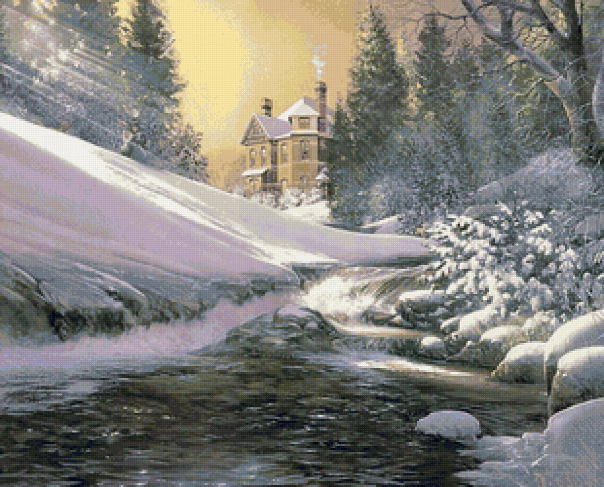 №1856981 - природа, вода, пейзаж зима, снег - предпросмотр