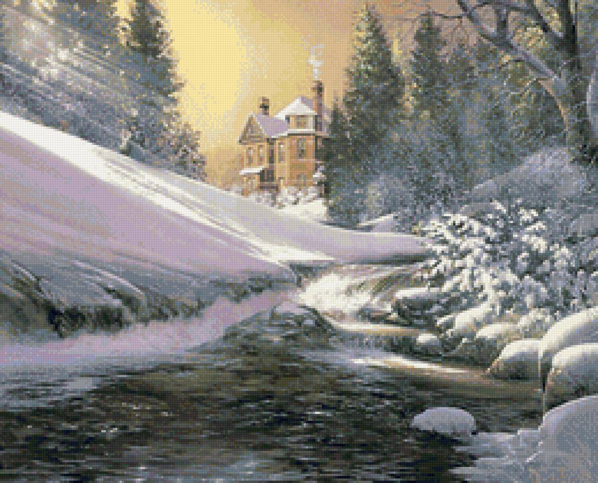 №1856982 - природа, вода, пейзаж зима, снег - предпросмотр