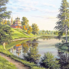 Схема вышивки «Худ. Кандыбин Владимир. НА РЯЗАНЩИНЕ»