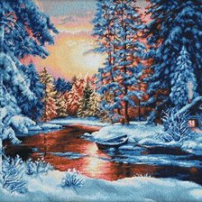 Схема вышивки «Зимний пейзаж №2»