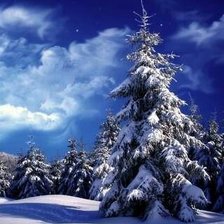 Схема вышивки «Зимний пейзаж №3»