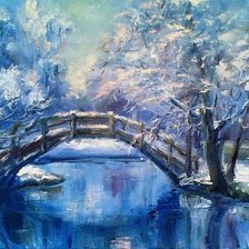 Схема вышивки «Зимний пейзаж №4»